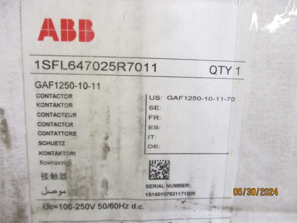 ABB GAF1250-10-11-70 1SFL647025R7011 1000VDC 1210A NSMP