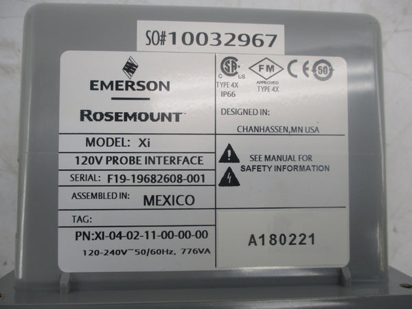 EMERSON ROSEMOUNT XI-04-02-11-00-00-00 120-240V NSMP