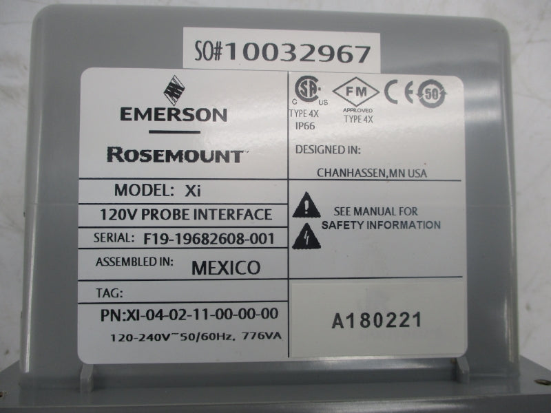 EMERSON ROSEMOUNT XI-04-02-11-00-00-00 120-240V NSMP