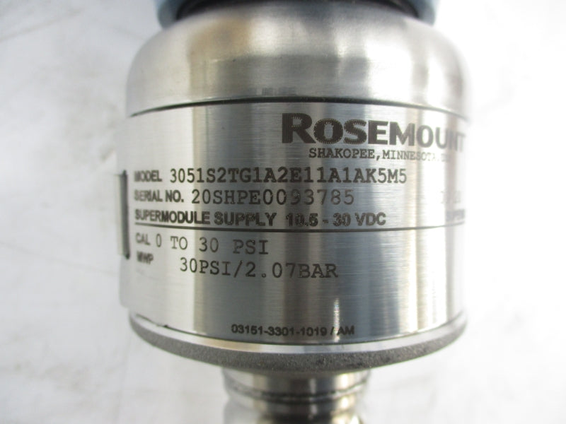 ROSEMOUNT 3051S2TG1A2E11A1AK5M5 10.5-30VDC 0-30PSI NSMP