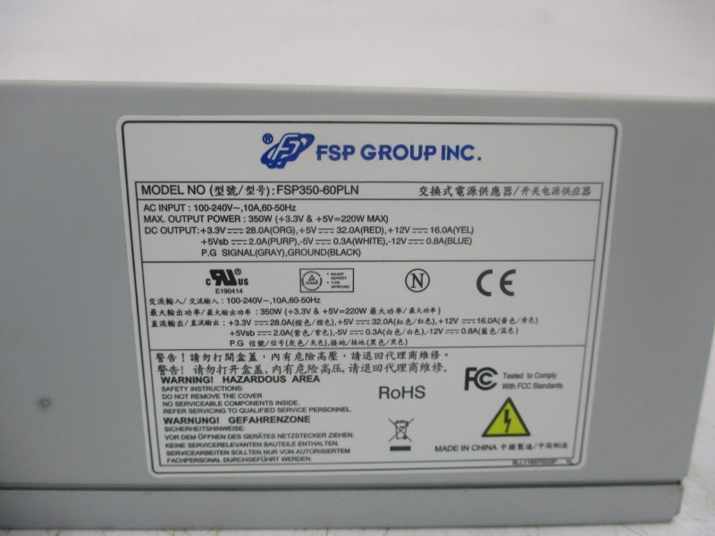 FSP GROUP FSP350-60PLN 100-240VAC 10A NSNP