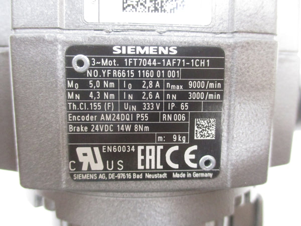 SIEMENS 1FT7044-1AF71-1CH1 333V 2.6A NSMP