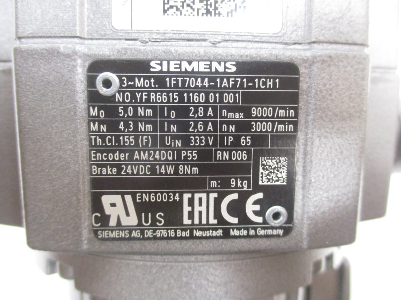 SIEMENS 1FT7044-1AF71-1CH1 333V 2.6A NSMP