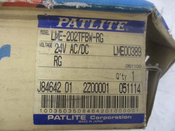 PATLITE LME-202TFBW-RG 24VAC/DC 0.3A NSMP