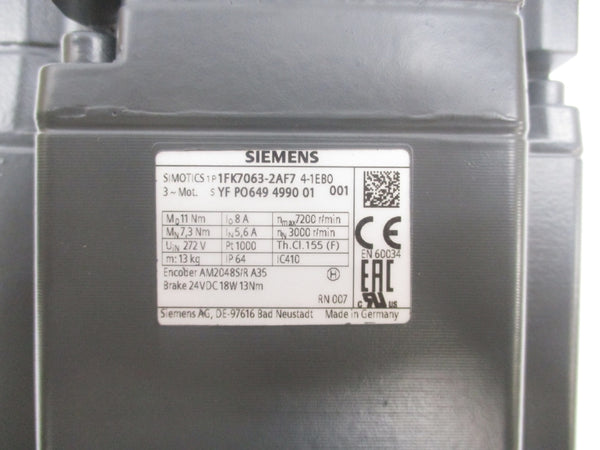 SIEMENS 1FK7063-2AF74-1EB0 272V 5.6A NSMP