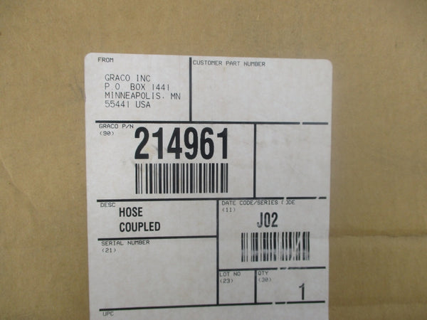 GRACO 214961 SER.  J02 500PSI NSMP