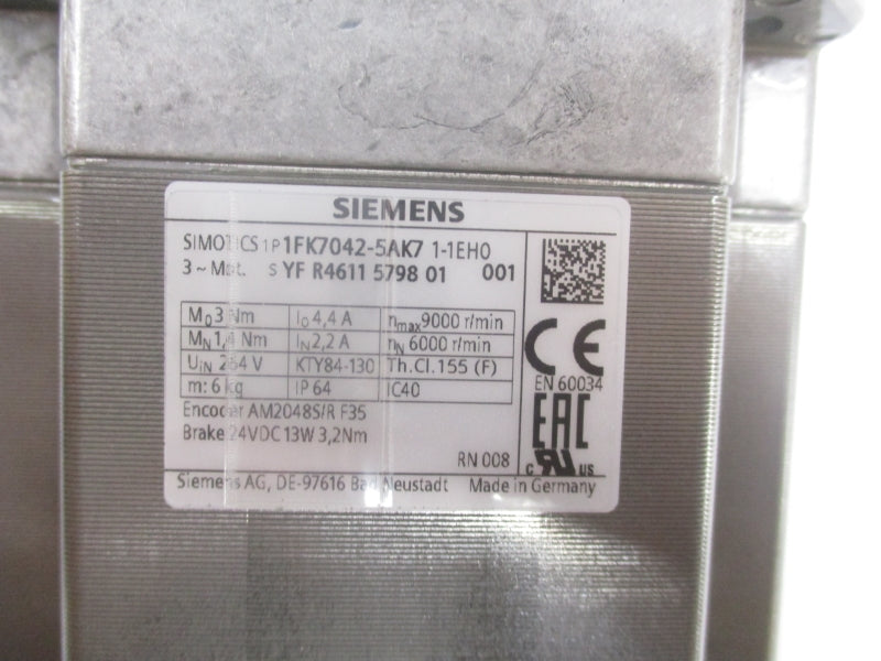 SIEMENS 1FK7042-5AK71-1EH0 254V 2.2A NSMP