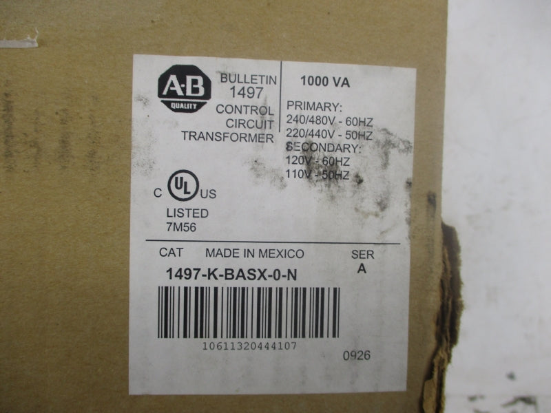 ALLEN BRADLEY 1497-K-BASX-0-N SER. A 240/480V NSMP