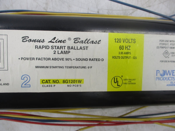 POWER LIGHTING 8G1201W 120V 3.95A NSMP