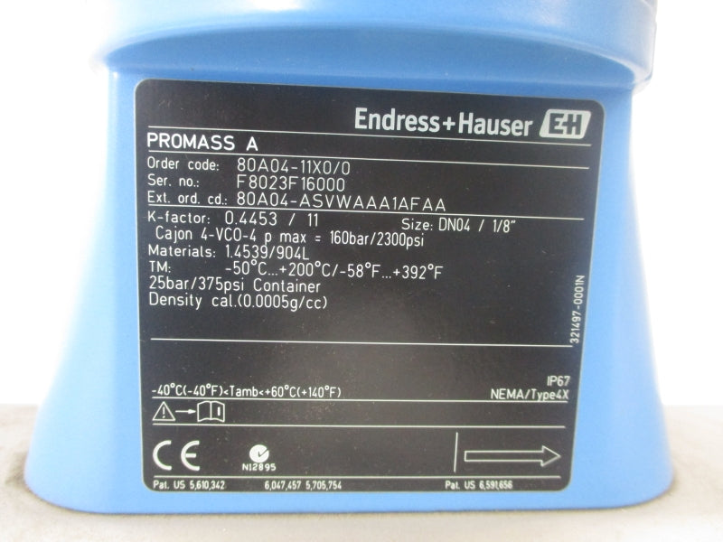 ENDRESS+HAUSER 80A04-ASVWAAA1AFAA NSNP