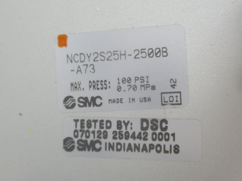 SMC NCDY2S25H-2500B-A73 100PSI NSNP