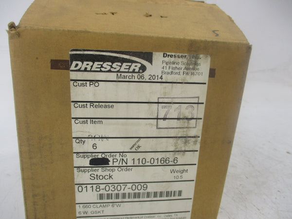 DRESSER 0118-0307-009 (PKG OF 6) NSMP