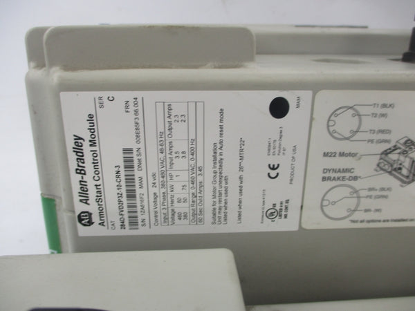 ALLEN BRADLEY 284D-FVD2P3Z-10-CRN-3 SER. C F/W 66.004 460V 3.5A (AS PICTURED) UNMP