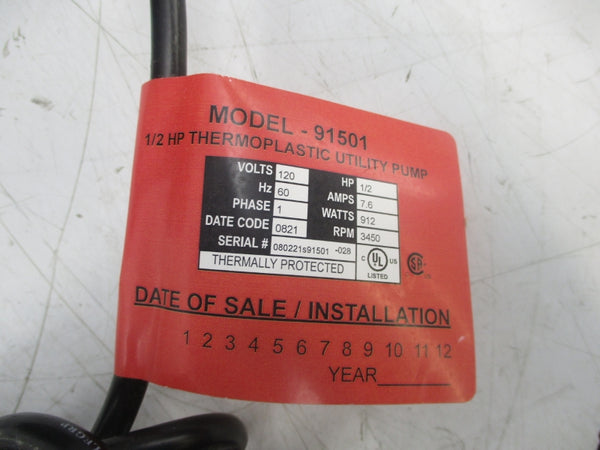 SUPERIOR PUMP 91501 120V 7.6A NSNP