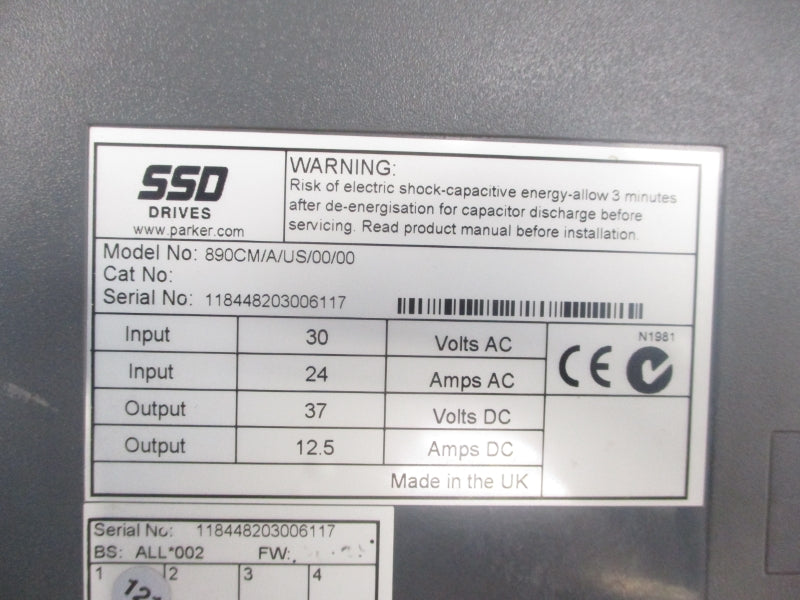 PARKER 890CM/A/US/00/00 30VAC 24A NSNP