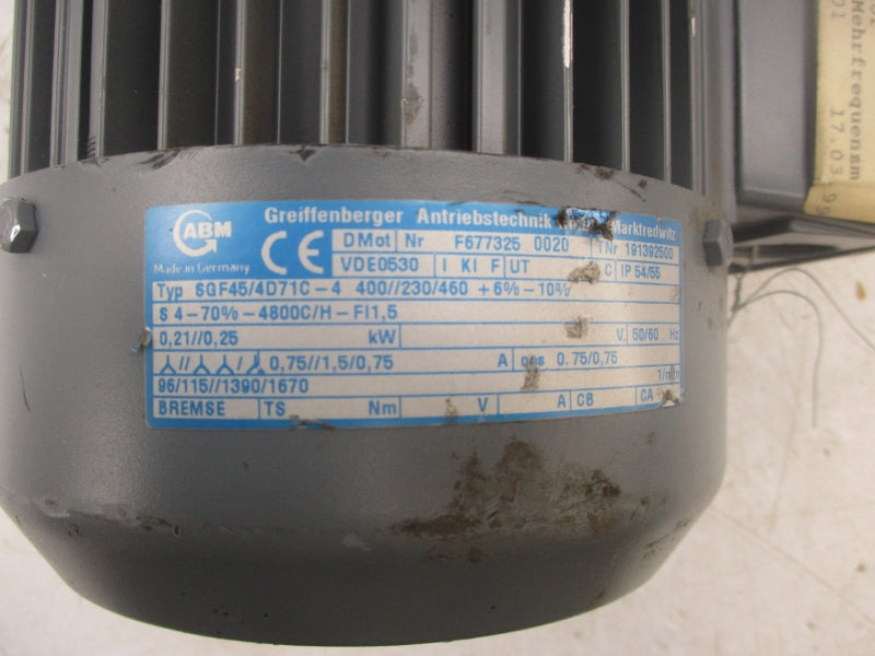 ABM SGF45/4D71C-4 460V 0.75A NSNP