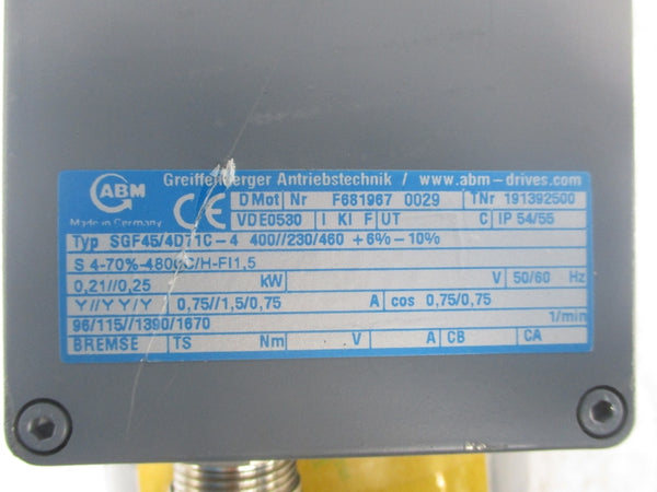 ABM SGF45/4D71C-4 460V 0.75A (AS PICTURED) NSNP