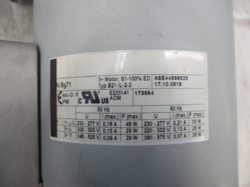 SIEMENS 2KJ3501-6CE22-2DV1-Z 460V 1.04A NSNP