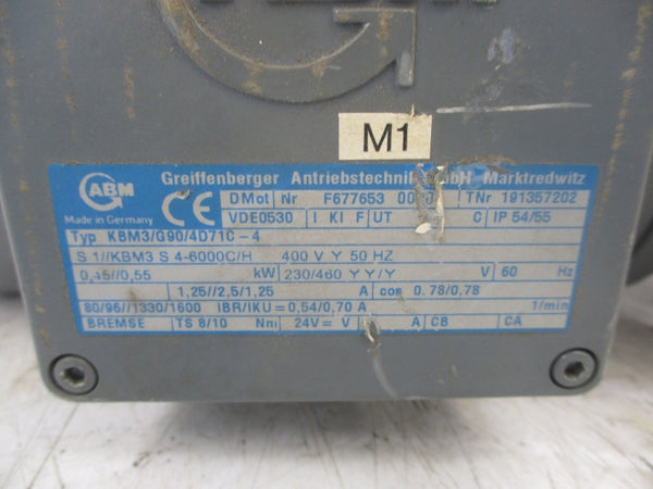 ABM KBM3/G90/4D71C-4 230/460V 1.25/2.5/1.25A NSNP