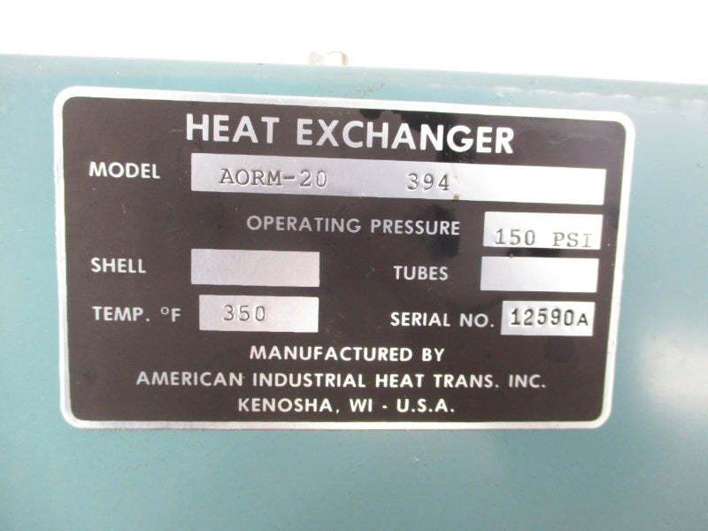 HEAT EXCHANGER AORM-20 150PSI NSNP