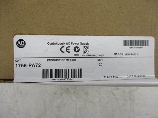 ALLEN BRADLEY 1756-PA72 SER. C DATE: 2014 NSFS