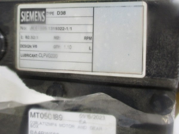 SIEMENS D38-LA71ZMP4 230/460V 2.82/1.41A NSNP