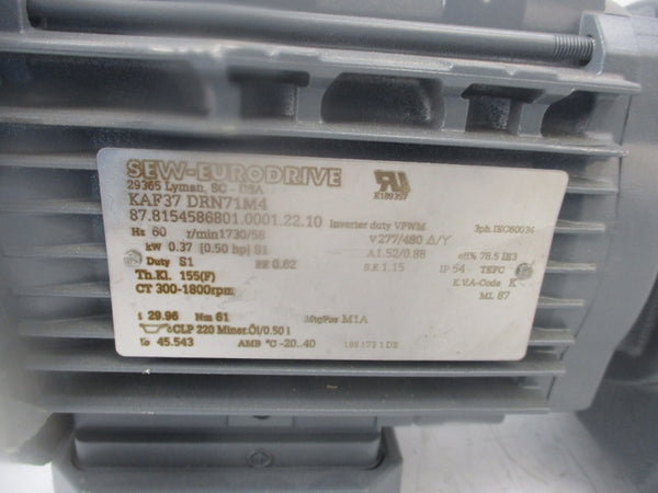 SEW-EURODRIVE KAF37DRN71M4 277/480V 1.52/0.88A NSNP