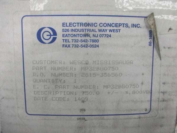 ELECTRONIC CONCEPTS MP32BG0750 800VDC NSMP