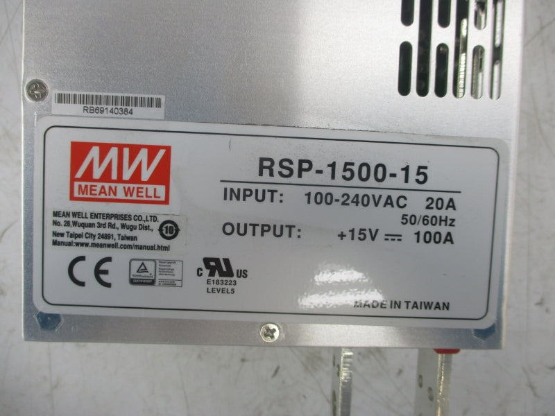 MEAN WELL RSP-1500-15 100-240VAC 20A NSNP