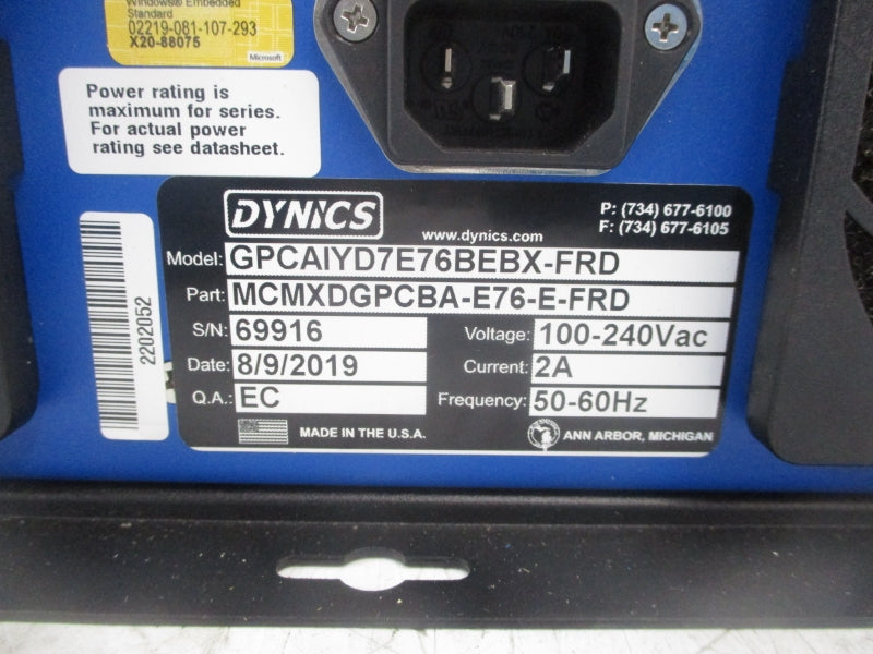 DYNICS MCMXDGPCBA-E76-E-FRD GPCAIYD7E76BEBX-FRD 100-240VAC 2A NSNP