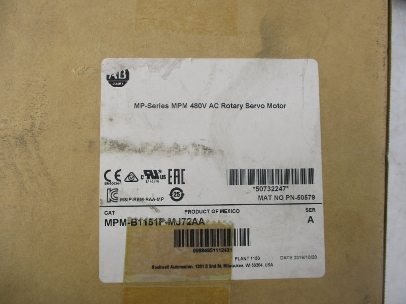 ALLEN BRADLEY MPM-B1151F-MJ72AA SER. A 480V 2.71A NSMP