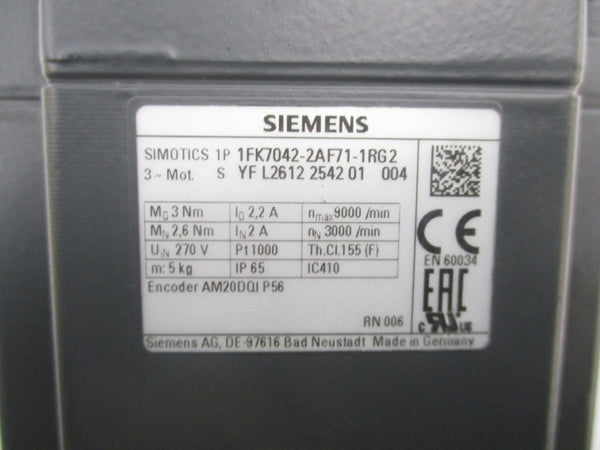 SIEMENS 1FK7042-2AF71-1RG2 270V 2A NSMP