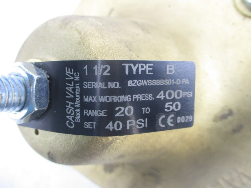 CASH VALVE 1-1/2-B 20-50PSI NSNP