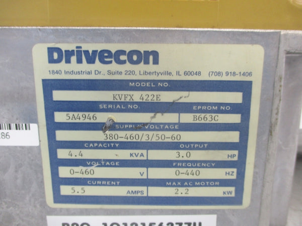DRIVECON KVFX422E 0-460V 5.5A NSNP