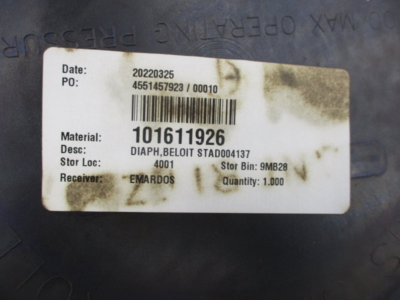 RUBBER DIAPHRAGM STAD004137 NSNP