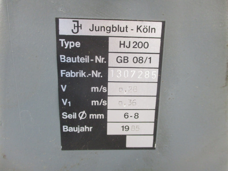 JUNGBLUT-KOLN HJ200 NSNP (AS PICTURED) UNMP