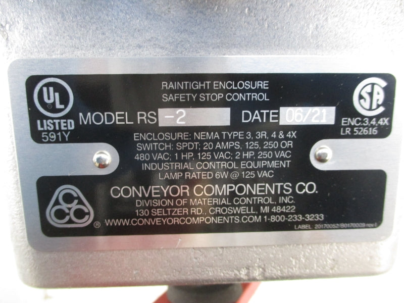 CONVEYOR COMPONENTS RS-2 480V 20A NSNP