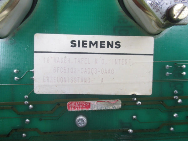 SIEMENS 6FC5103-0AD03-0AA0 (NO KEY) UNMP