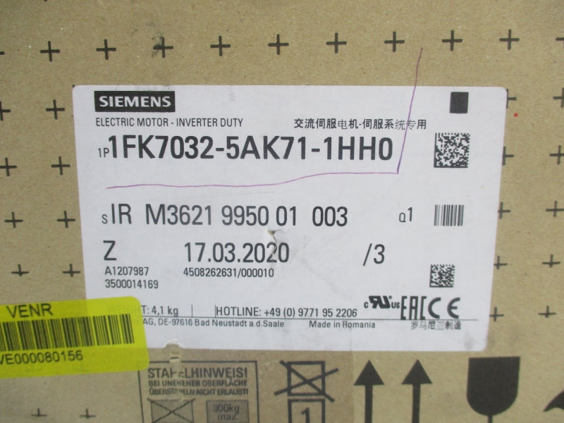 SIEMENS 1FK7032-5AK71-1HH0 270V 1.17A NSMP