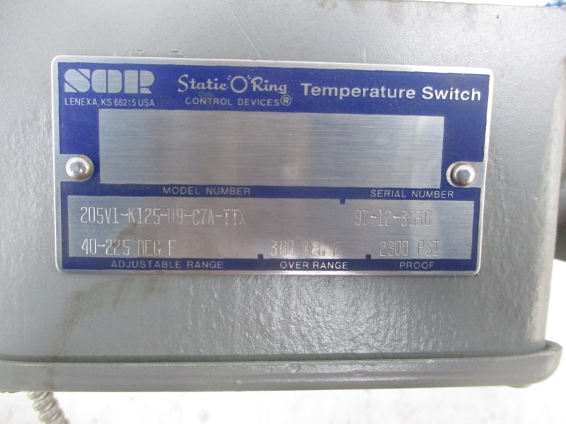 SOR 205V1-K125-U9-C7A-TTX 2300PSI NSNP