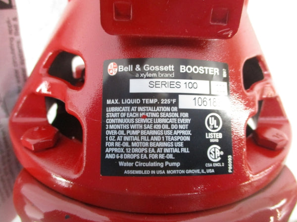 BELL & GOSSETT 106189 115V 1.75A NSNP