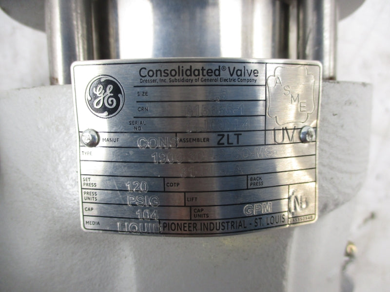 GENERAL ELECTRIC 1906-30F-2-CC-MS-31-RF-LA 120PSI UNMP