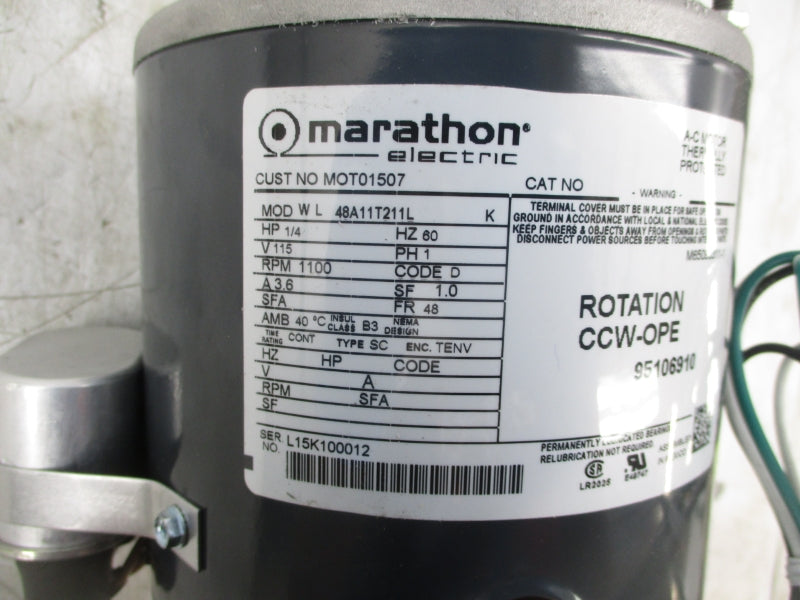 MARATHON ELECTRIC 48A11T211L 115V 3.6A NSNP