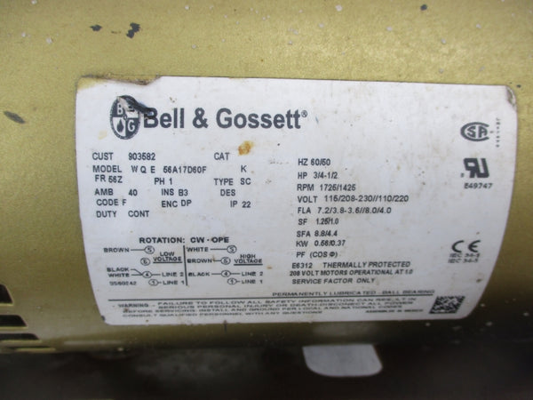 BELL & GOSSETT 1EF029LF 115/230V (AS PICTURED) NSNP