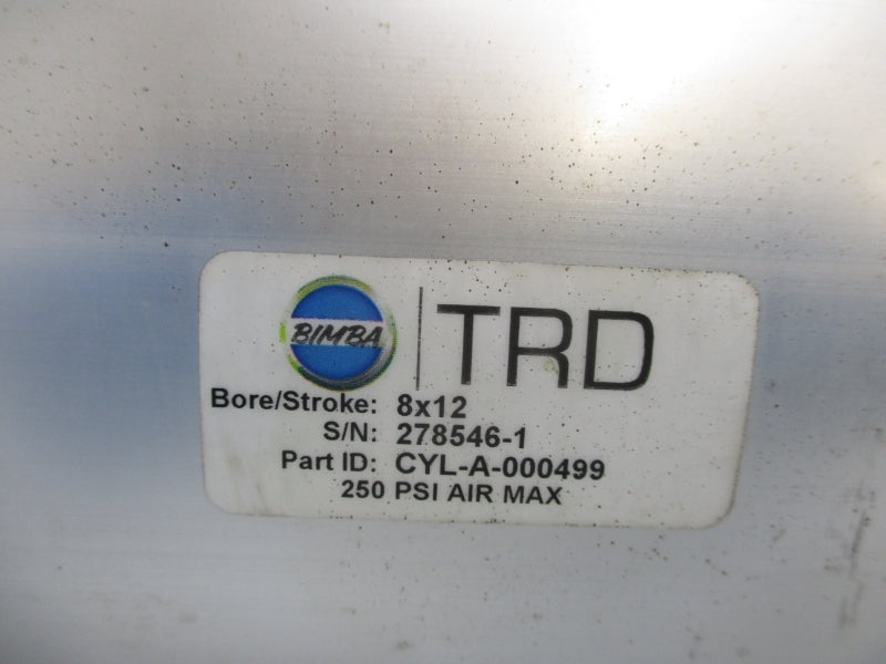 BIMBA CYL-A-000499 250PSI 8X12 (AS PICTURED) NSNP