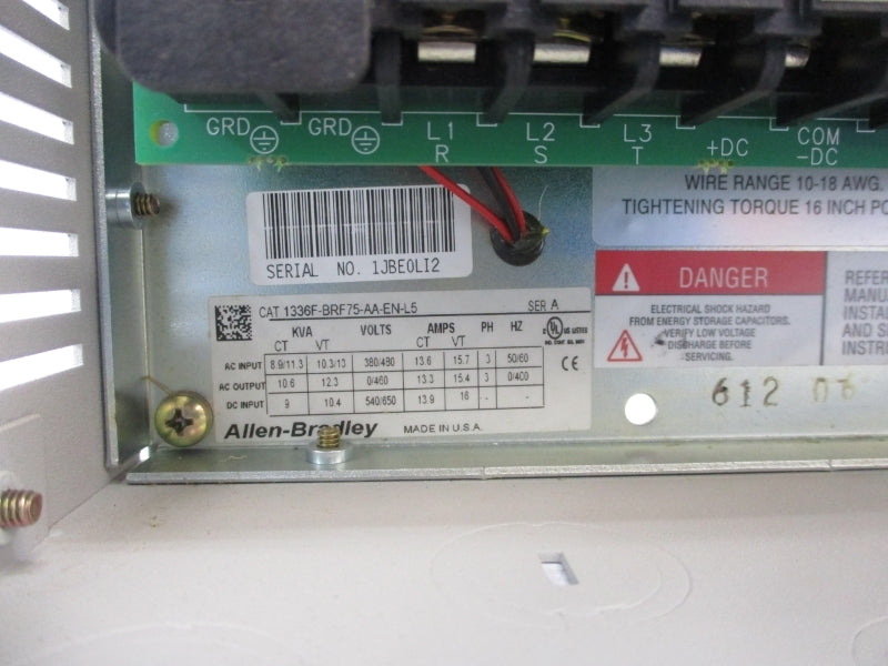 ALLEN BRADLEY 1336F-BRF75-AA-EN-L5 SER. A 380/480V NSNP