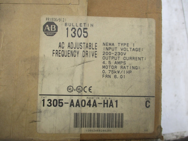 ALLEN BRADLEY 1305-AA04A-HA1 SER. C 200-230V 4.5A NSFS