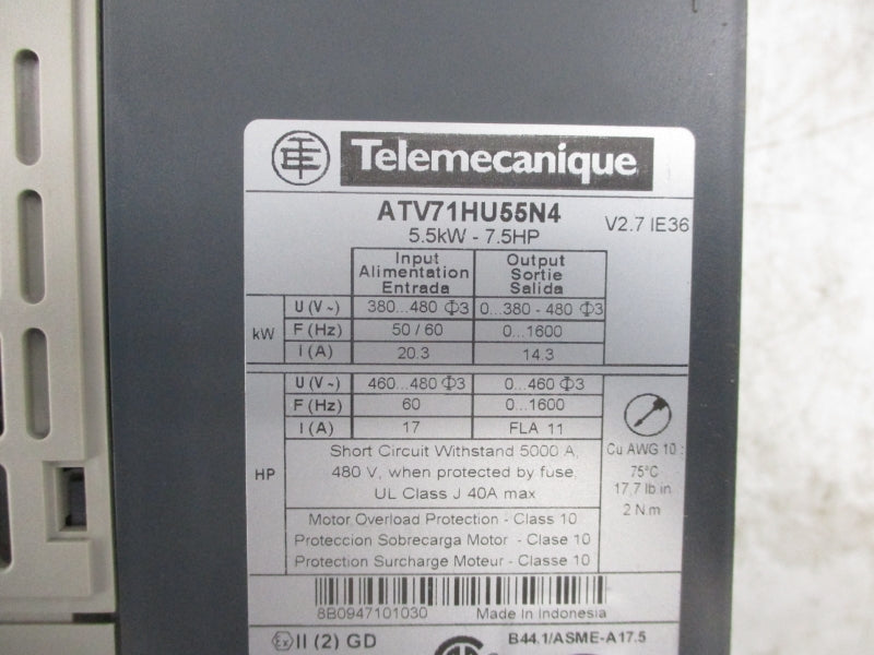 TELEMECANIQUE ATV71HU55N4 380-480V 20.3A NSNP