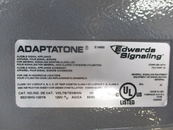 EDWARDS SIGNALING 5531MHV-120Y6 120V NSNP