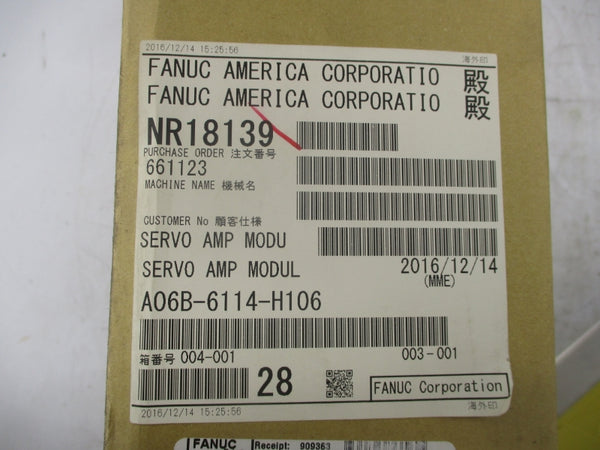 FANUC A06B-6114-H106 283-339V 45A NSMP